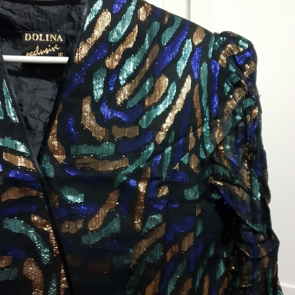 AUS16 Vintage Dolina Exclusive Blazer Metallic. Polyester Lurex. - Picture 11 of 16